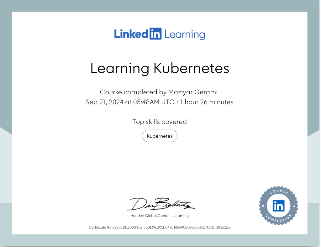 Learning Kubernetes